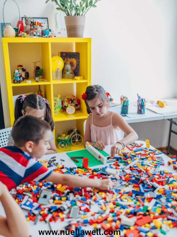 Busy-mom-taking-a-short-break-while-kids-enjoy-screen-free-summer-activities