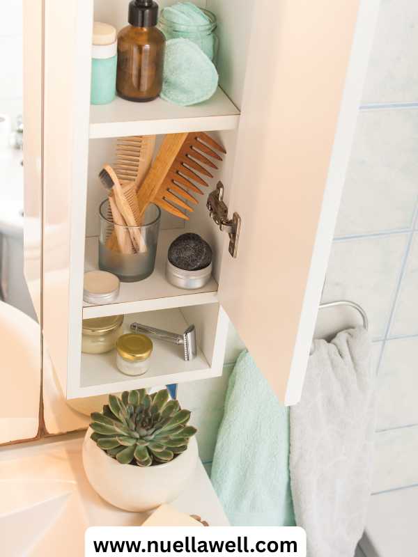 Organized-drawer-postpartum-pads-toiletries-and-personal-care-items