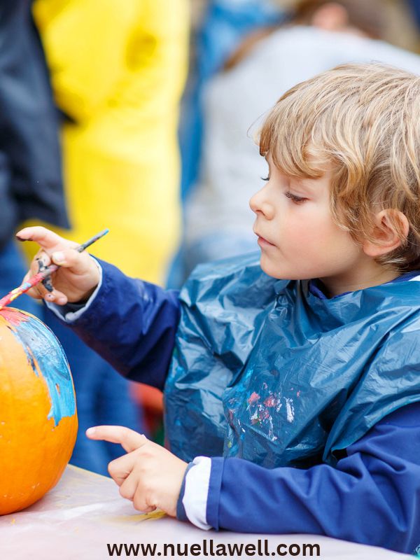 Child enjoying a halloween-sensory-and-creative-activity