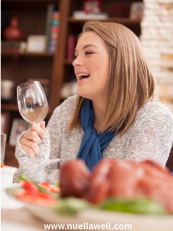 Busy-mom-taking-a-quiet-moment-for-herself-during-Thanksgiving-preparation